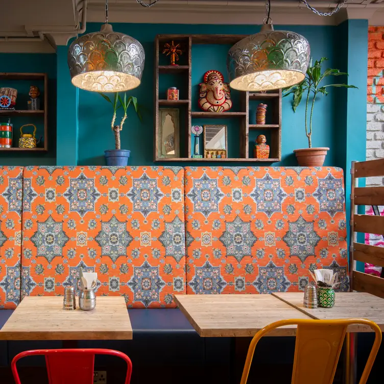 Colourful, laid back dining space - Curry Leaf Cafe, Brighton, East Sussex