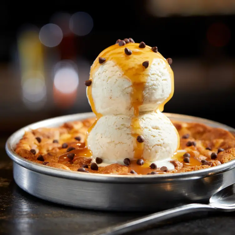 Salted Caramel Pizookie - BJ's Restaurant & Brewhouse - Round Rock, Round Rock, TX