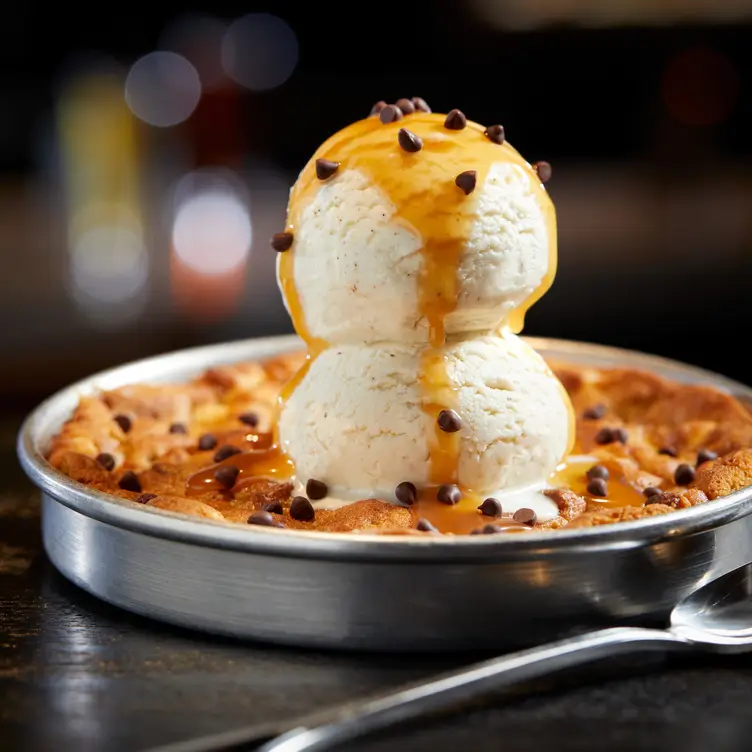 Salted Caramel Pizookie - BJ's Restaurant & Brewhouse - Victorville CA  Victorville