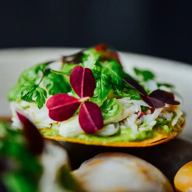 House made tostada, Quebec snow crab, salsa verde - Alma Montréal, Montreal, QC