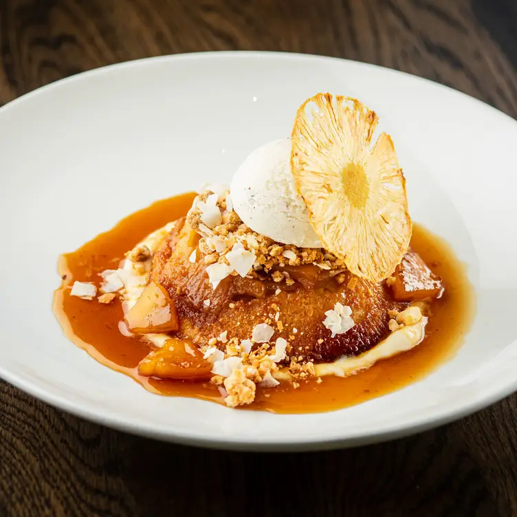 Pineapple Upside-Down Mochi Cake - Cooper's Hawk Winery & Restaurant - Waterford Lakes, Orlando, FL