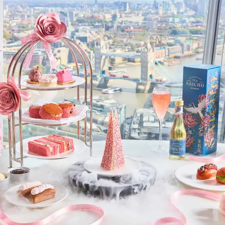 Pink Afternoon Tea - Afternoon Tea at Ting, Shangri-La The Shard, London, London, 