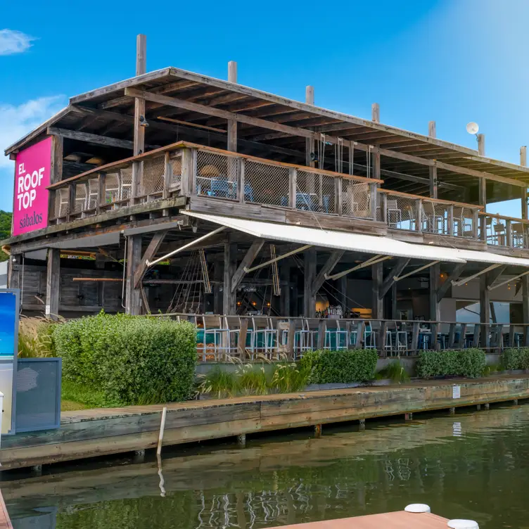 Restaurant from the Docks of Marina Puerto Chico - Sábalos Marina Grill & Rooftop, Fajardo, PR