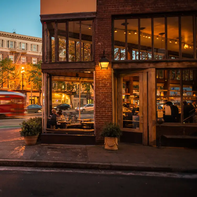 Exterior shot of Zuni at twilight - Zuni Cafe, San Francisco, CA