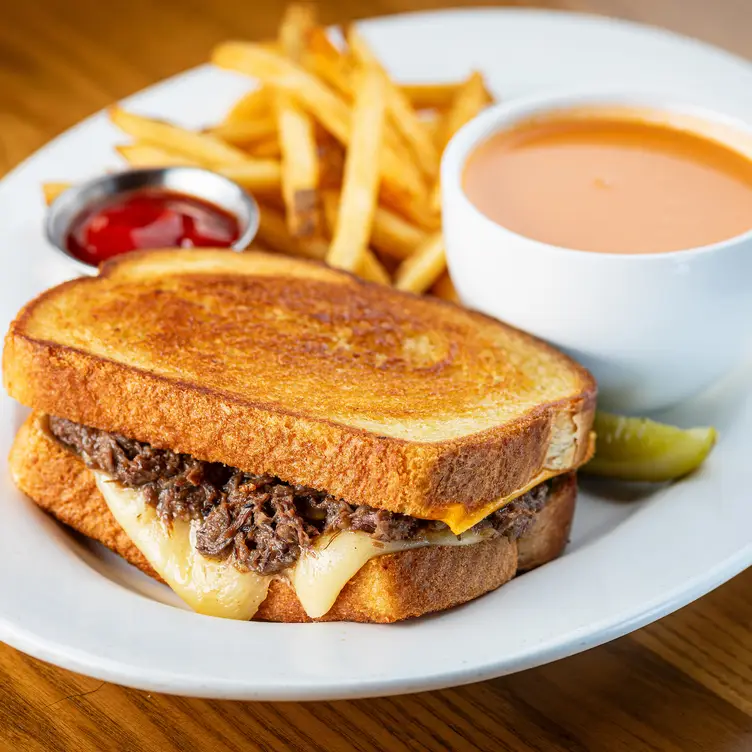 Short Rib Grilled Cheese and Tomato Bisque - Cooper's Hawk Winery & Restaurant - Coconut Creek, Coconut Creek, FL