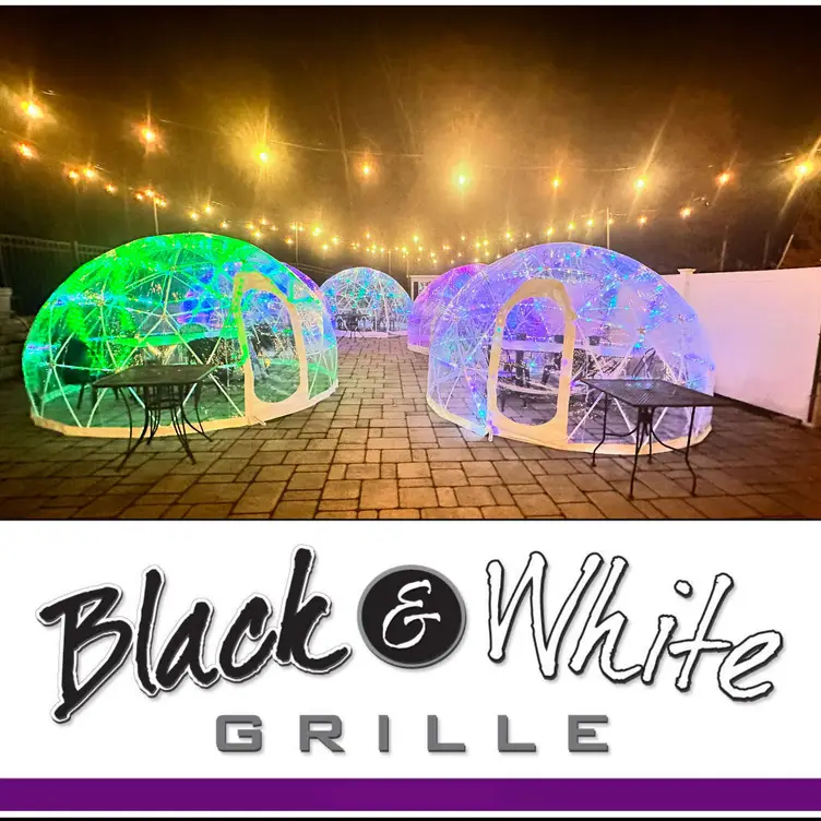 outdoor dining igloos (Fall) - Black & White Grille MA Spencer