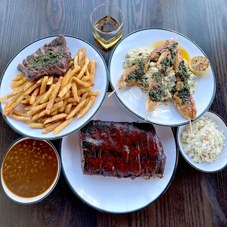 Steak and Fries, Grilled Chicken Satay, and Ribs - JBJ's Nashville, Nashville, TN