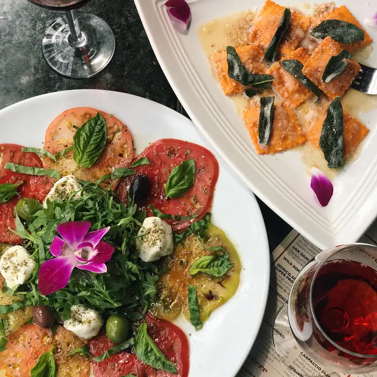 A must try! Zucca ravioli and Heirloom tomato - Salerno by Chef Pirozzi, Laguna Beach, CA