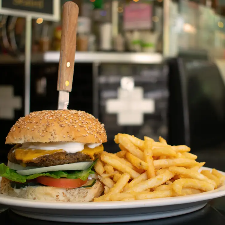 Vegan comfort food in a laid back retro diner  - Champs Diner, Brooklyn, NY