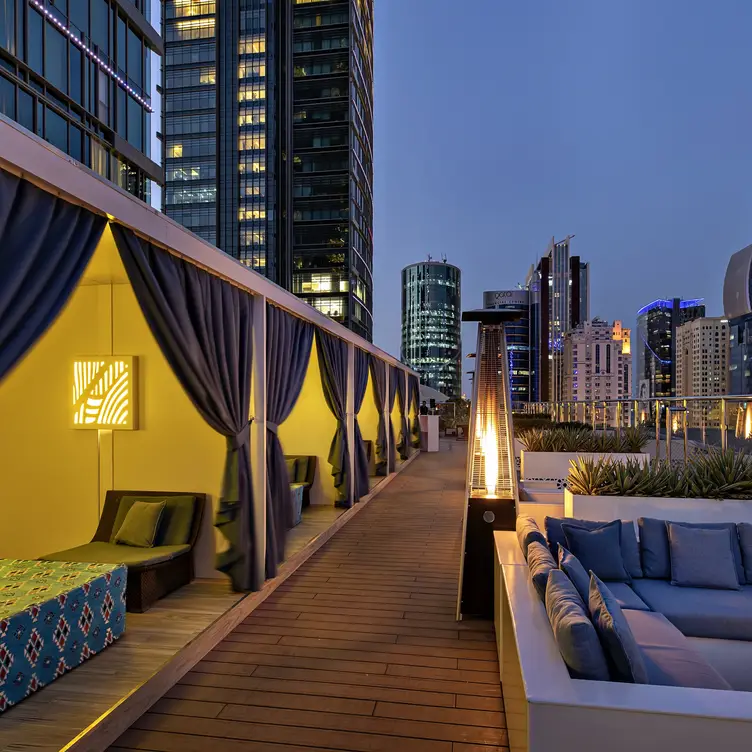 Alfresco dining, Doha skyline, BBQ, Middle Eastern - Aqua Lounge - Marriott Marquis City Center Doha, Doha, Doha