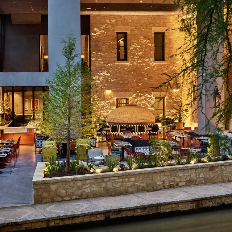 Open-air restaurant on the San Antonio River Walk - Domingo Restaurante, San Antonio, TX