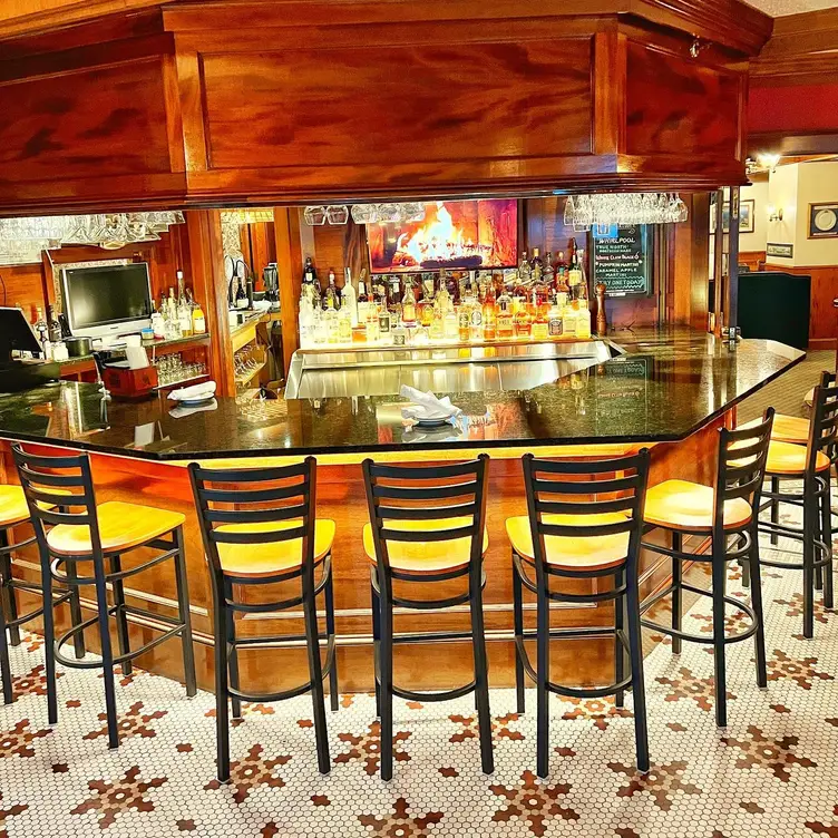 Our cozy Bar is always a great place to warm up! - Winthrop Arms Hotel & Restaurant, Winthrop, MA