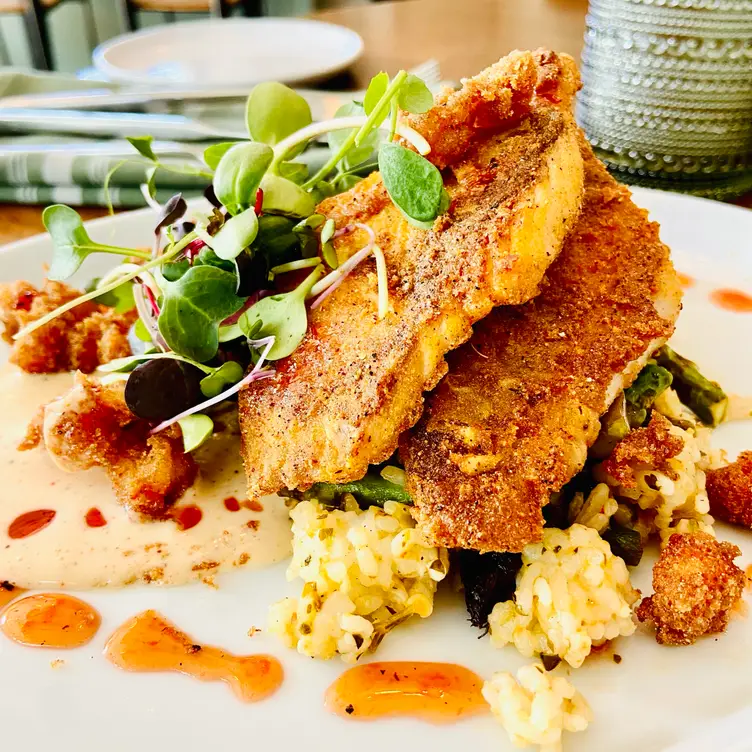 Sheepshead, Carolina Gold Rice, White BBQ Sauce - Ardsley Station, Savannah, GA