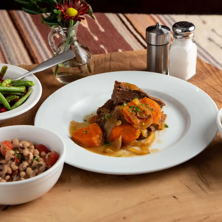 Pot Roast w/ Green Beans &amp; Black Eyed Peas - Celebration Restaurant, Dallas, TX