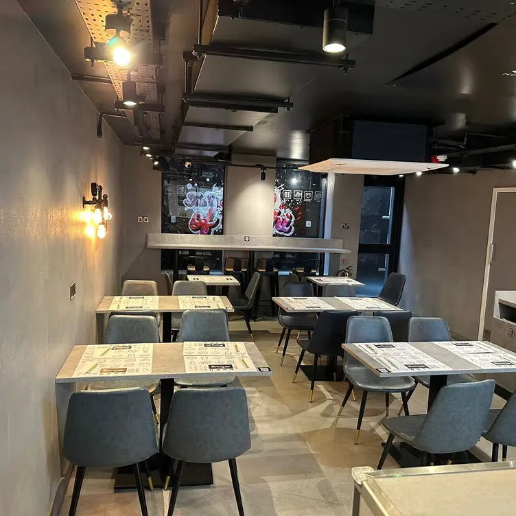 Holborn seating downstairs with open kitchen plan - the Sushi Co Holborn, London, Greater London