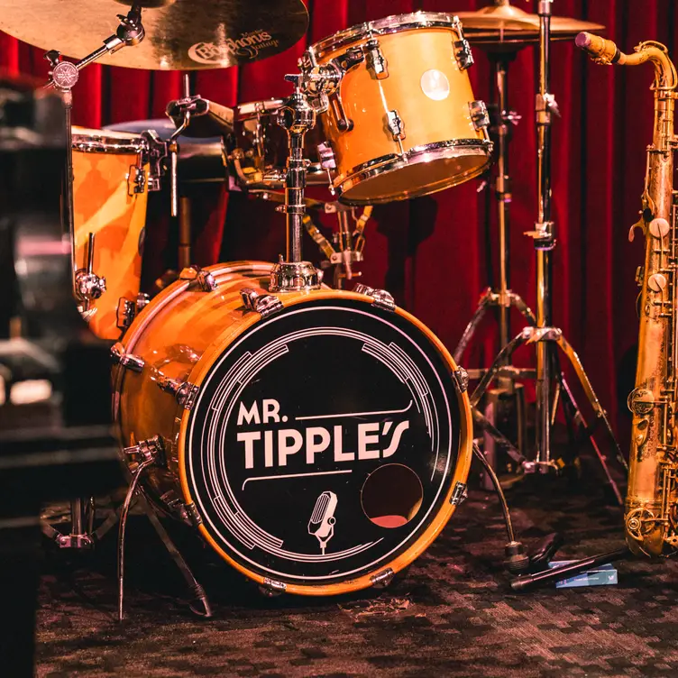 stage instruments  - Mr. Tipple’s Jazz Club, San Francisco, CA