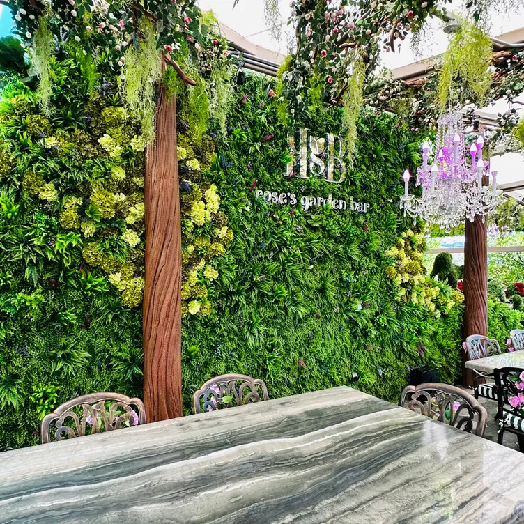 Whimsical Outdoor Patio Dining - Rose's Garden Bar, Calabasas, CA