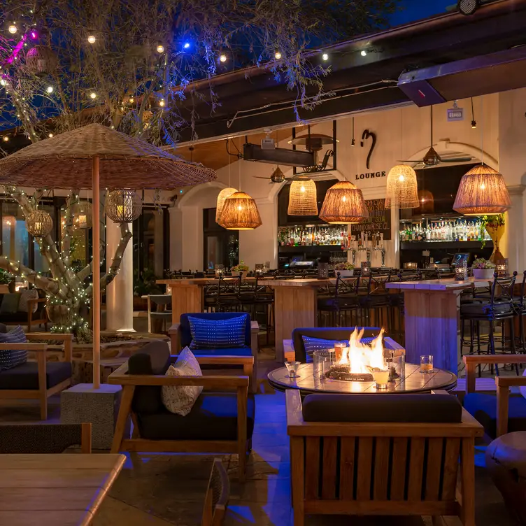 Cocktail dining experience with cozy ambience.  - The Terrace at Bogies, Westlake Village, CA