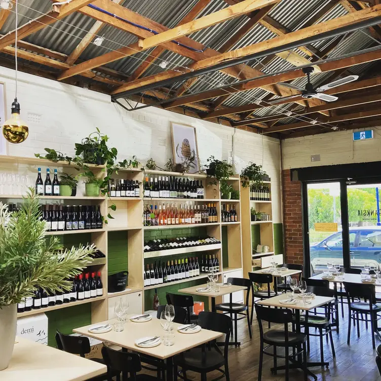 Inside Seating, Bar and Wine Wall - Banksia Wine Room AU-VIC McCrae