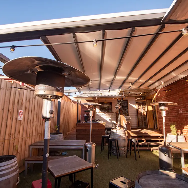 Seating available at the Carwyn Cellars Beergarden - Carwyn Cellars, Thornbury, AU-VIC