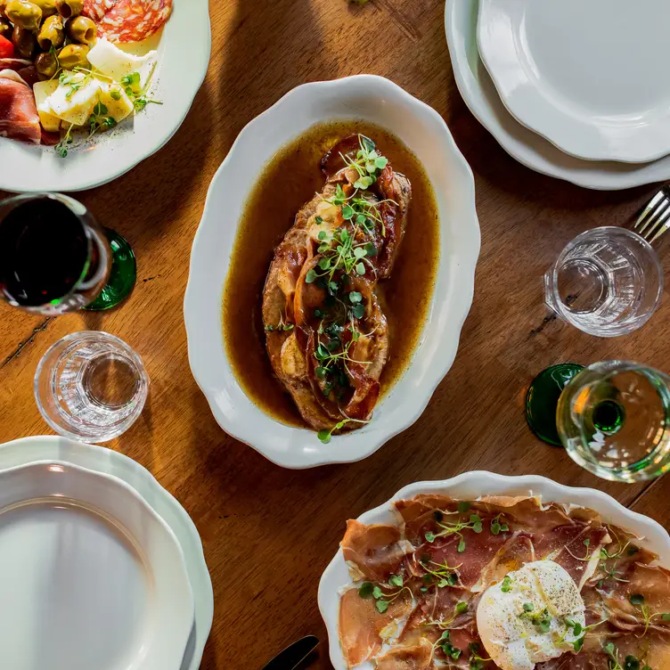 Prosciutto Carpaccio, and Veal Saltimbocca - Velleggia's, Baltimore, MD