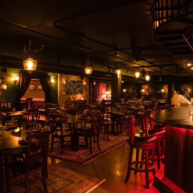 The dining room and bar area at 1864 - est.1864 Noir Bar & Restaurant MT Bozeman