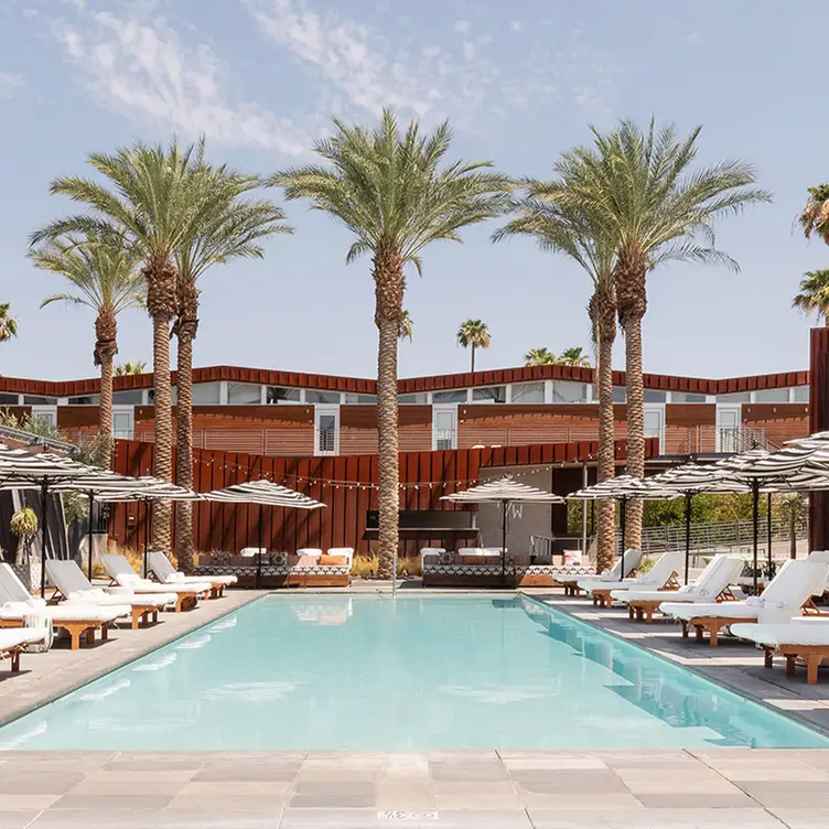 Palm Canyon Swim &amp; Social pool area with cabanas - Palm Canyon Swim & Social，CAPalm Springs