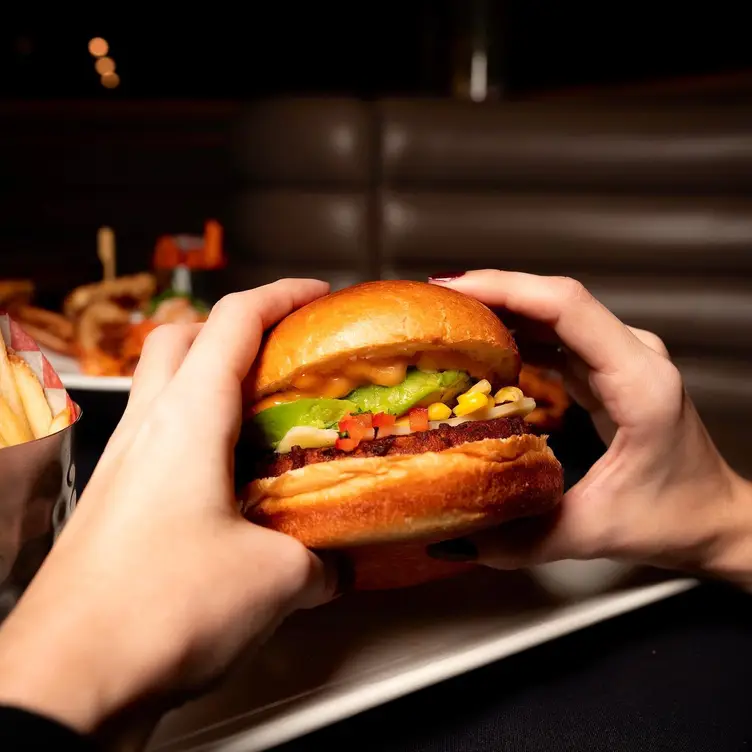 Texas Black Bean Burger - RedBar Lounge - Starlight Casino New Westminster, New Westminster, BC