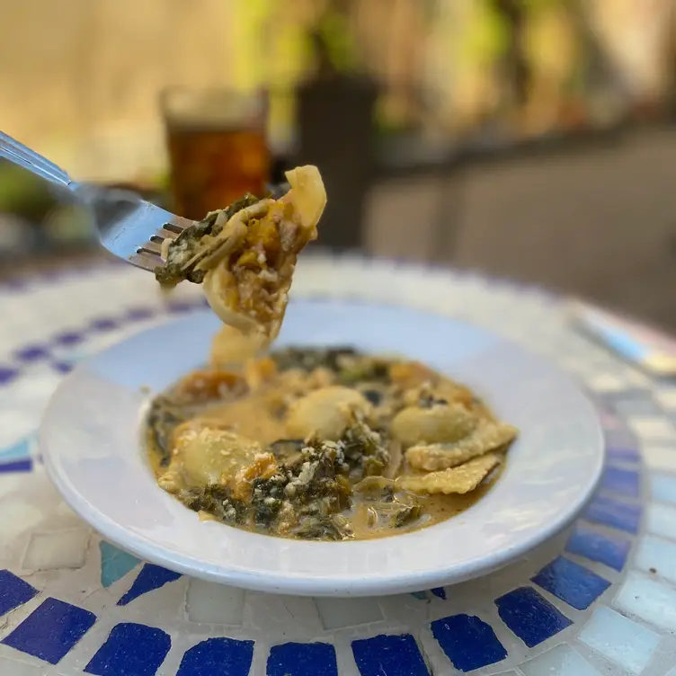 Hand-made duck confit &amp; pumpkin ravioli - Little Trouble, Lockhart, TX