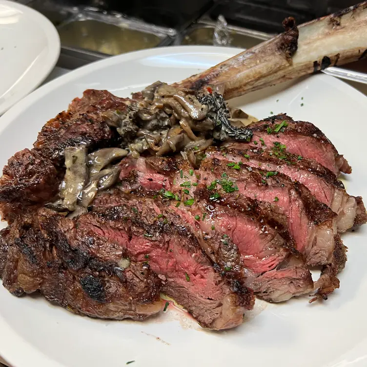 Organic Grass Fed Tomahawk Ribeye - Lupo Fine Food and Wine, Ketchum, ID