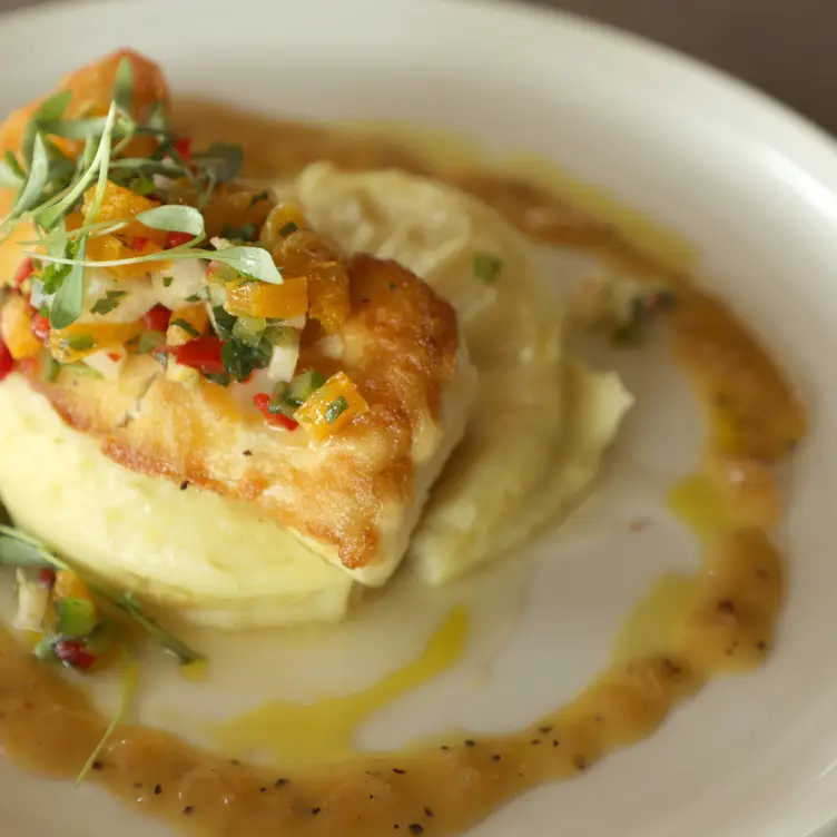 Seabass, served over mashed potatoes - Oak- Laguna Beach，CALaguna Beach