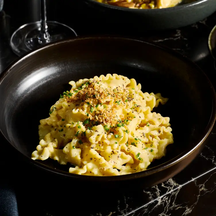 Mafaldine cacio e uova, black pepper, egg - Itria, San Francisco, CA