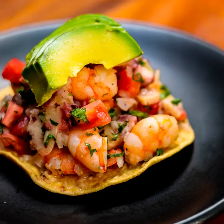 Tostada Ceviche de Camarón - La Sirena Gorda, San Miguel de Allende, GUA