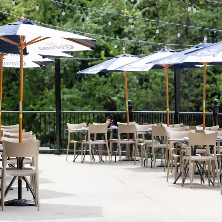 Dine on our beautiful Patio with riverside views - River Falls Restaurant RI Woonsocket