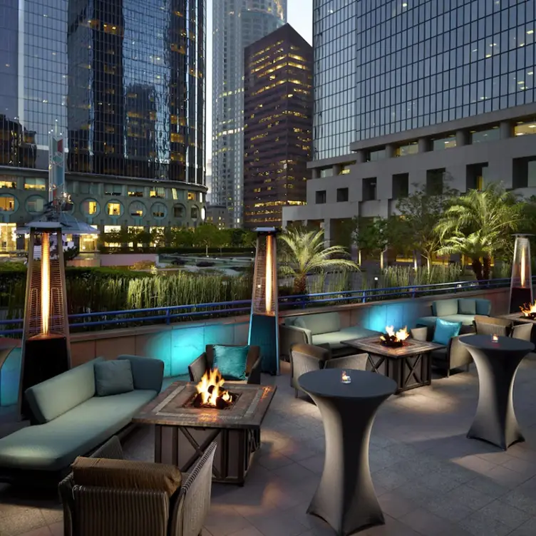 Enjoy skyline views from our Noe Terrance - Noe Bar at the Omni Los Angeles, Los Angeles, CA