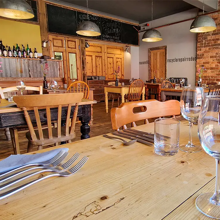 Rustic restaurant interior - Really Wild Emporium, Haverfordwest, Pembrokeshire