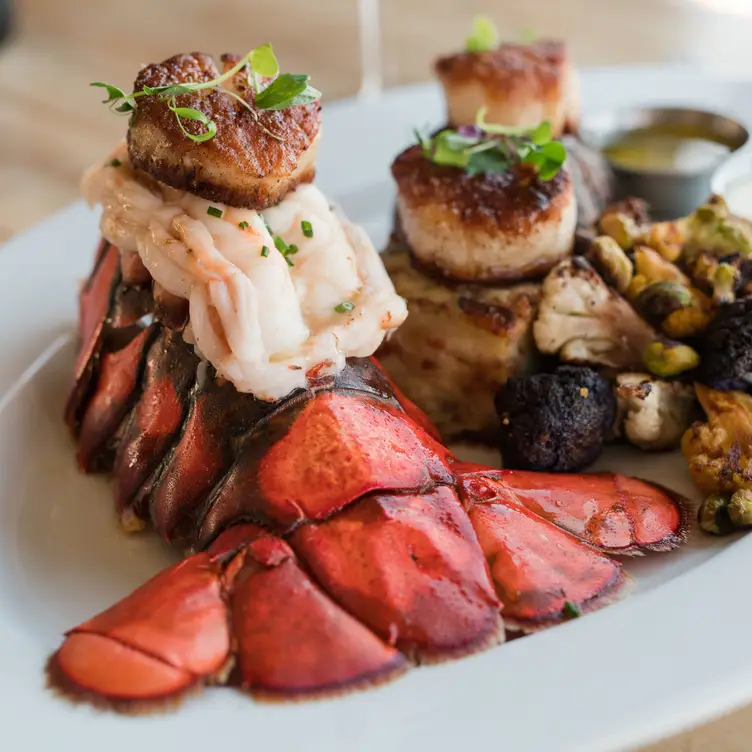 Wild Canadian Lobster Tail w/ Seared Main Scallops - Harbor Seafood & Steak Co UT Salt Lake City