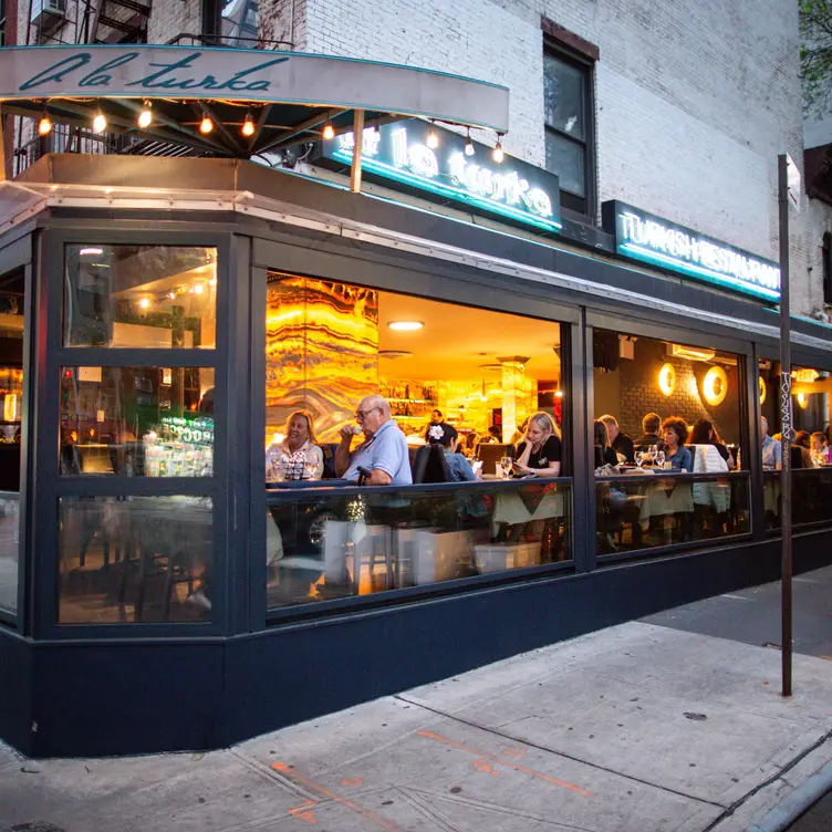 Salt baked branzino on fire - A La Turka Restaurant, New York, NY