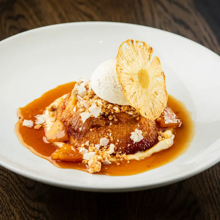 Pineapple Upside-Down Mochi Cake - Cooper's Hawk Winery & Restaurant - Ft. Myers, Fort Myers, FL