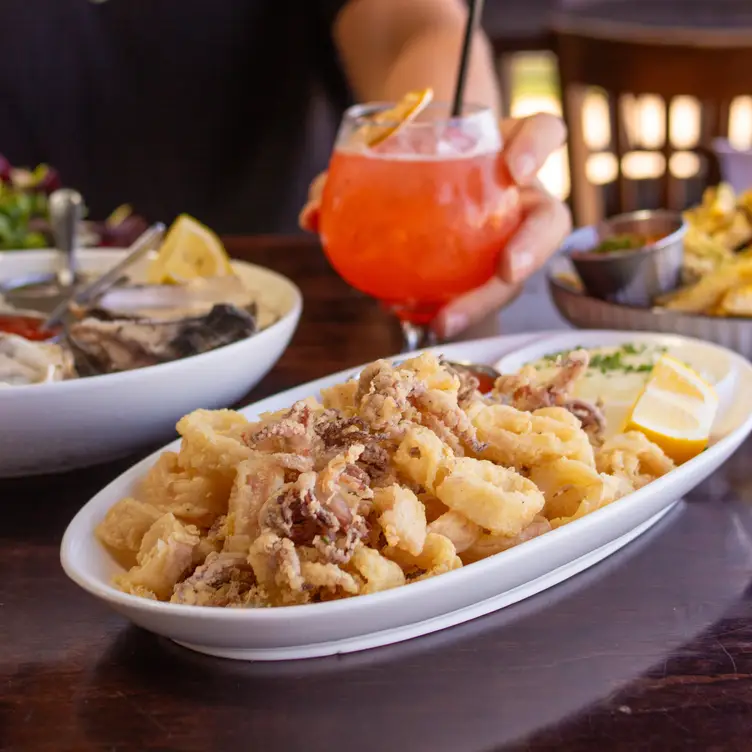 Amazing bay water views and delicious fresh food. - Marina Seafood Dockside Patio, Berkeley, CA