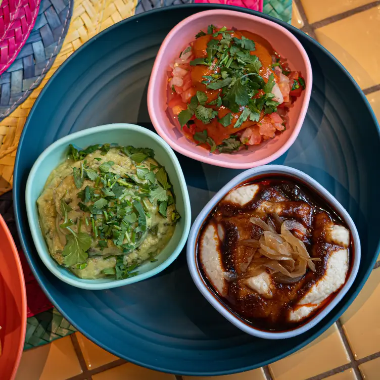 Our Delicious Signature Three Dips - Lucky Taco - River District, Vancouver, BC