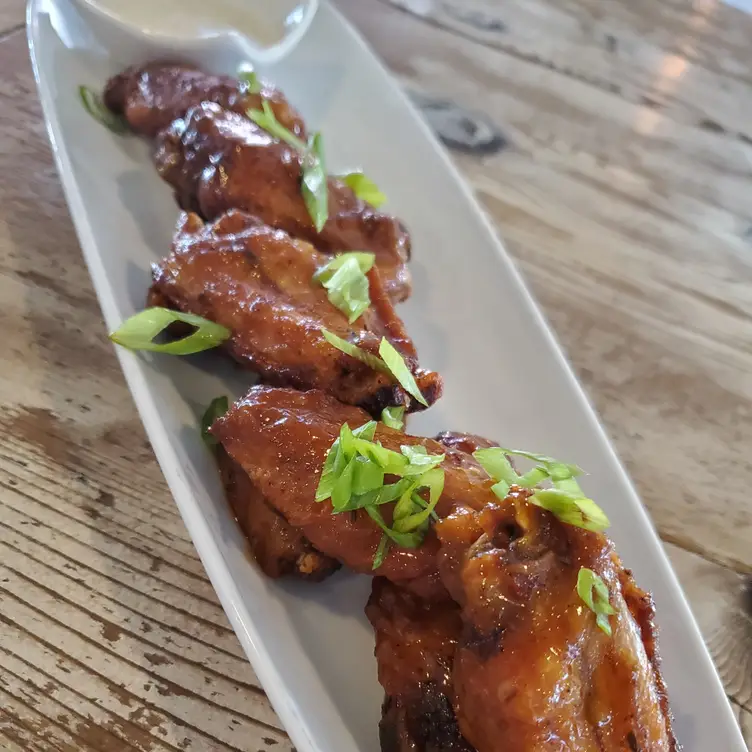 Chicken Wings, Japanese Steak Sauce. Summer Lunch - The Nash, Calgary, AB