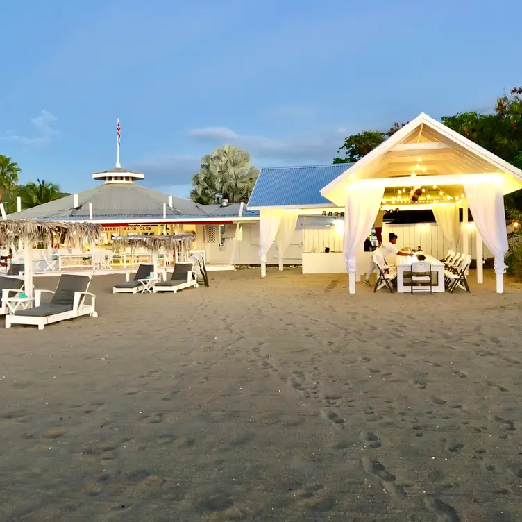 The view from the beach into the cool restaurant  - Chrishi Beach Club, Cades Bay, Nevis