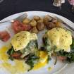 A photo of Eggs Benedict of a restaurant