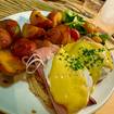 A photo of Eggs Benedicts of a restaurant