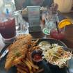 Fish and Chips-Foto eines Restaurants