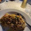 Una foto de Crab Linguine de un restaurante