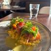 Scallops & Pork Belly-Foto eines Restaurants