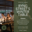 A photo of Byng Street’s Winter Table of a restaurant