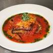Una foto de Eggplant Parmigiana de un restaurante